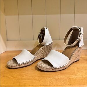 Vince Camuto White Wedge Sandals
